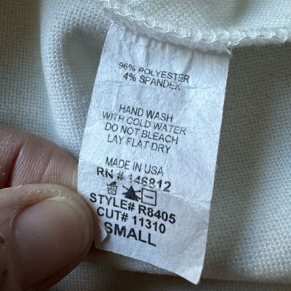 Acemi S Skater Dress Ivory Stretch Scoop Neck Sleeveless Lace Top White A-Line - Picture 4 of 11